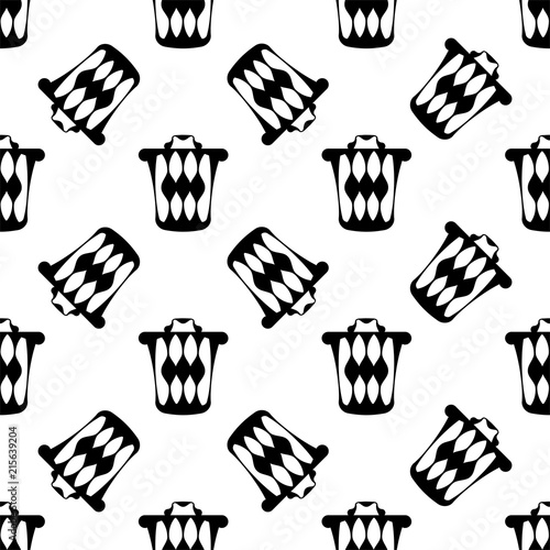 Trash Can Icon Seamless Pattern