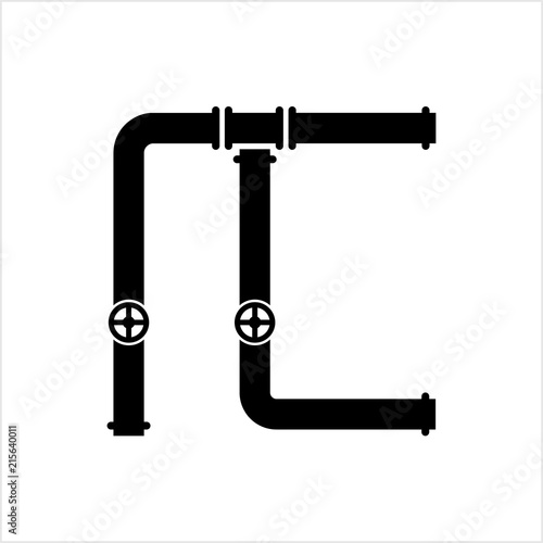 Pipe Icon, Pipe Fitting Icon, Water, Gas, Oil Pipeline, Plumbing Work
