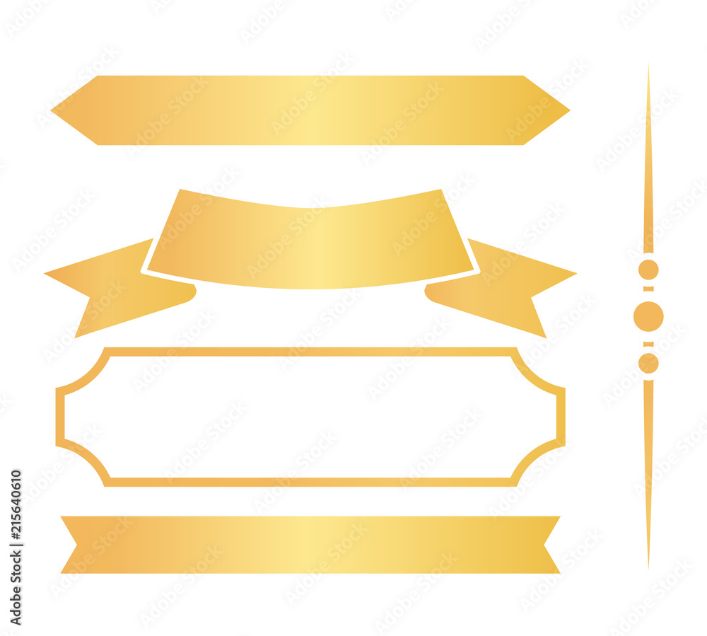 Golden Ribbons and Frames for Certificates Set Golden Ribbons and Frames for Certificates Set