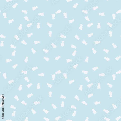 Military camouflage seamless pattern in light blue and different shades of grey or beige colors