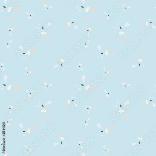 Military camouflage seamless pattern in light blue and different shades of grey or beige colors