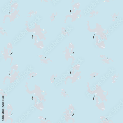 Fototapeta Naklejka Na Ścianę i Meble -  Military camouflage seamless pattern in light blue and different shades of grey or beige colors