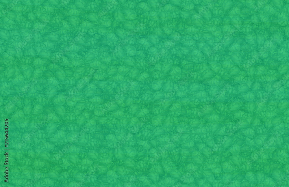 cartoon background with green leafs - illustration for children