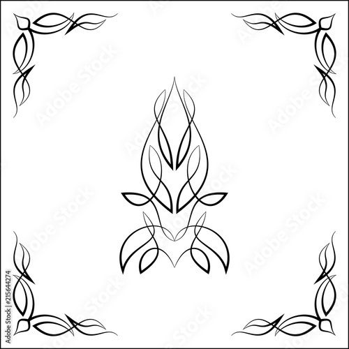 Pinstripe Centre Piece With Corner Design, Center Piece