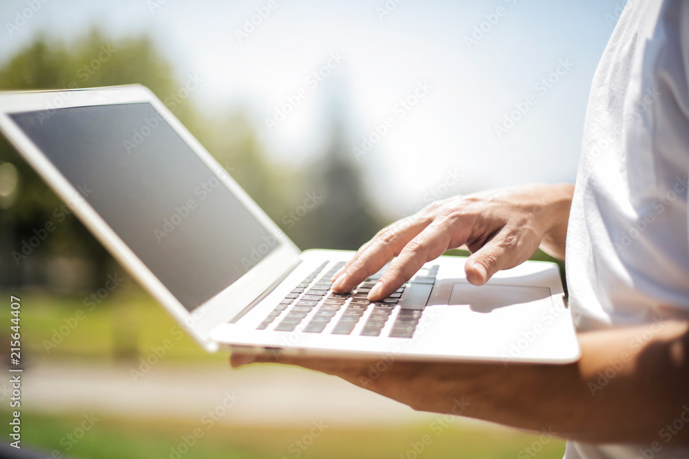 Businessman with laptop Businessman with laptop