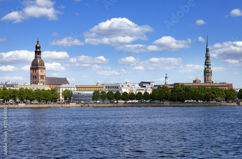view on Riga across the Daugava river