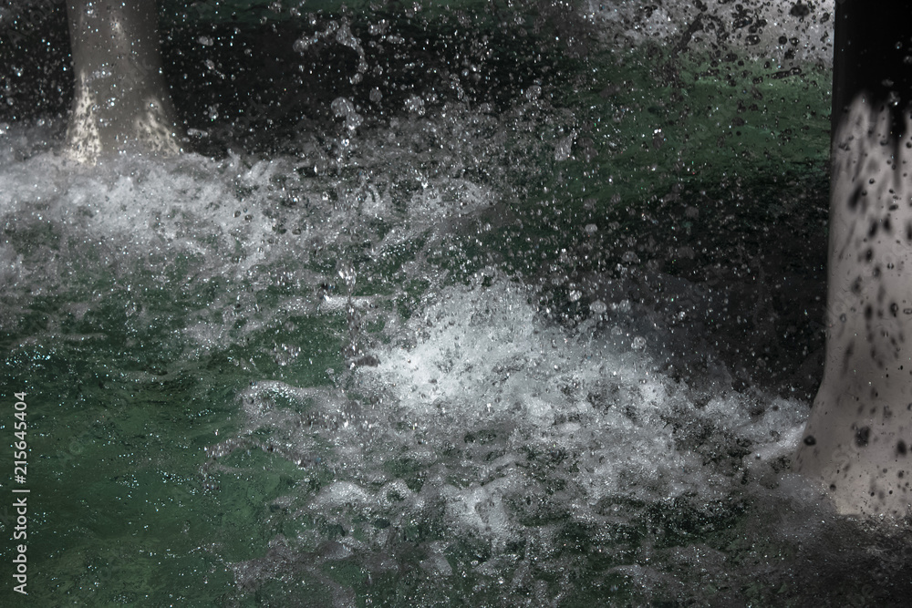 Water drops in fountain