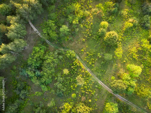Country road - aerial view