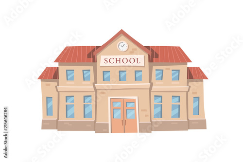 School building. Vector illustration.