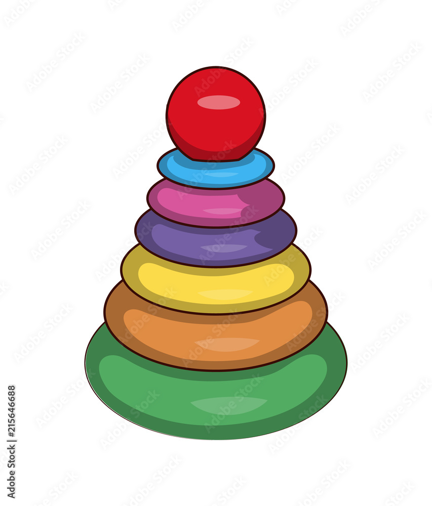 Cones Games and Toys Set, Vector Illustration Cones Games and Toys Set, Vector Illustration
