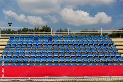 Blue seat at the stadium 