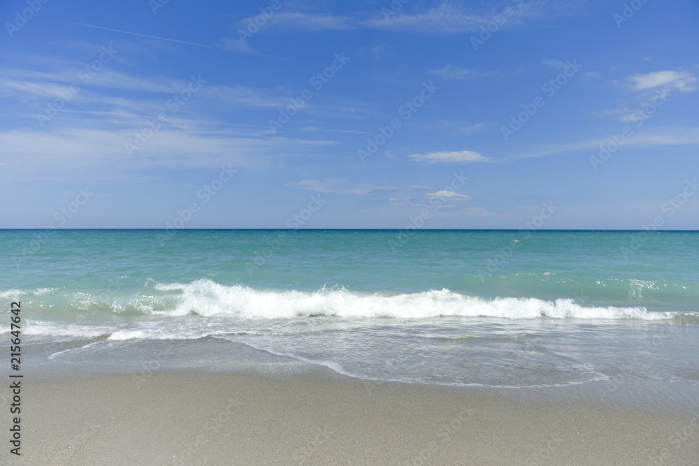 Beach, waves and blue sky