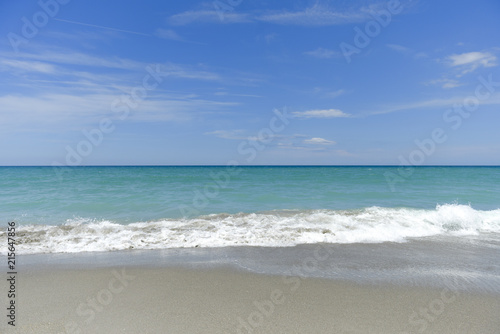Beach, waves and blue sky