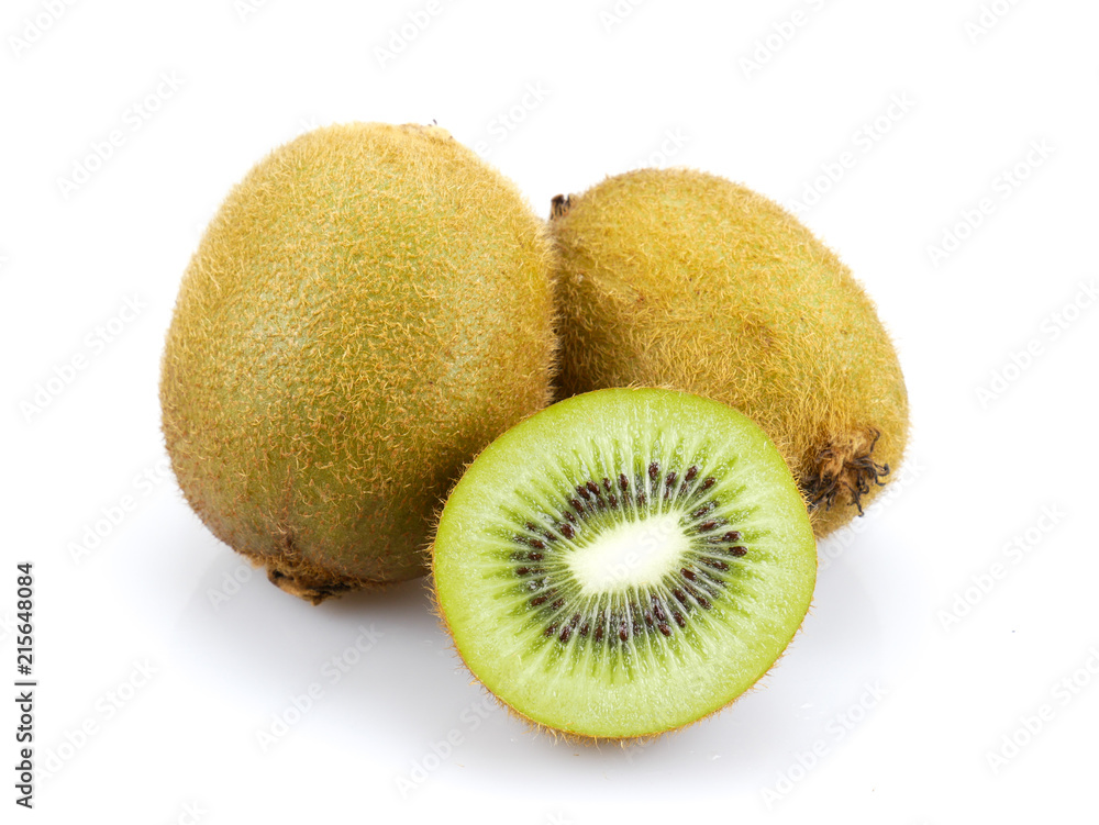 Slices kiwi fruit isolated on white background Slices kiwi fruit isolated on white background