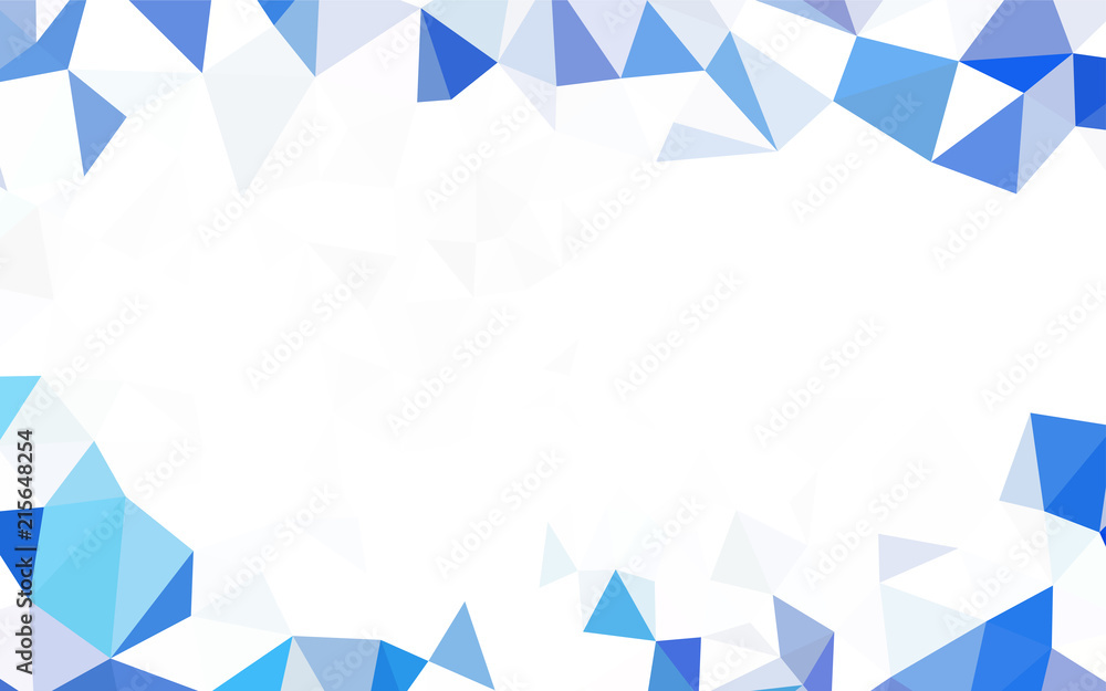 Light BLUE vector polygonal template. Light BLUE vector polygonal template.