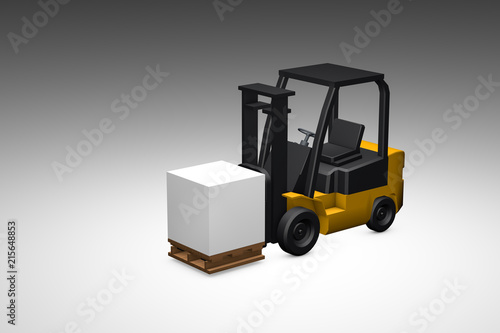 3d modeling, forklift