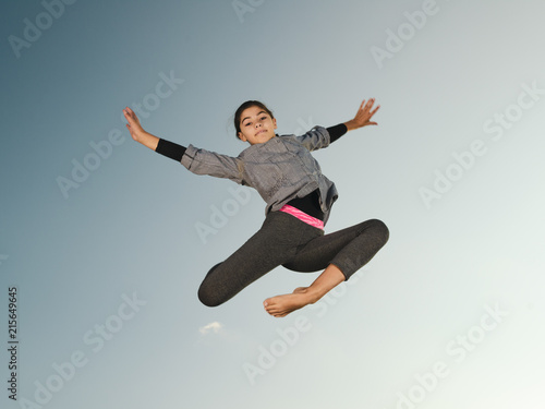 Gymnast girl jumping © samards