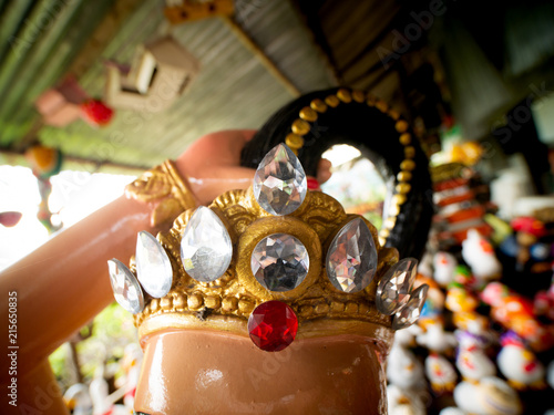 Artificial Diamonds on The Crown of The Fairy Statue photo