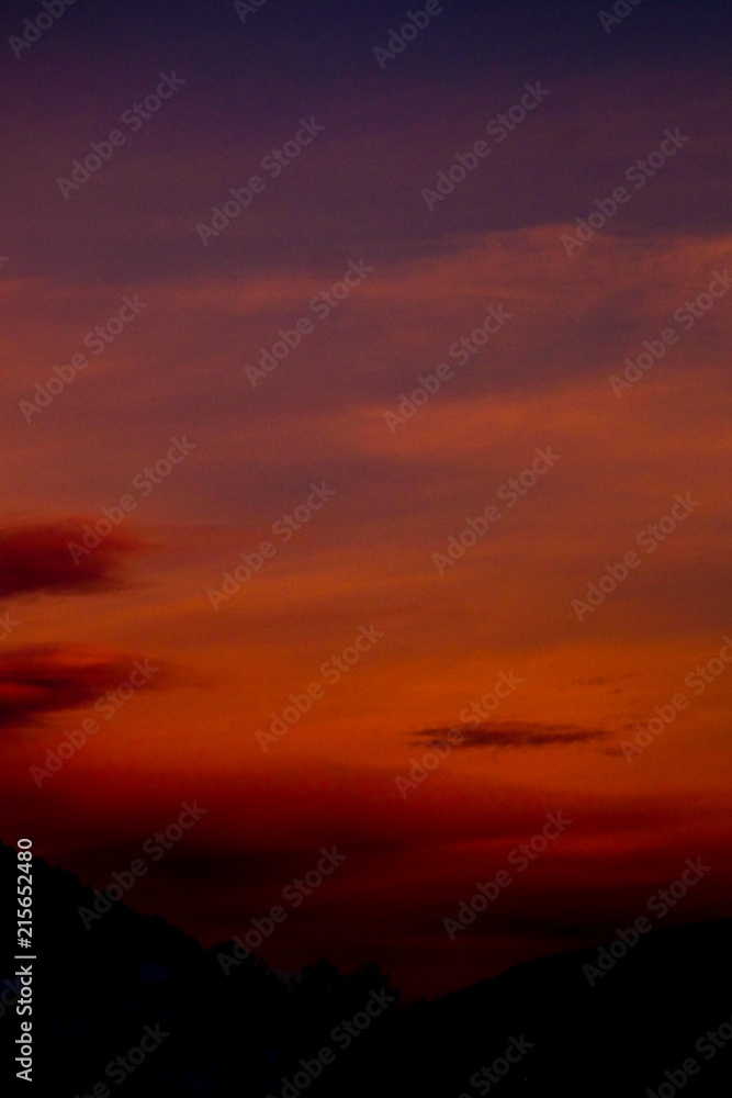 Obraz premium Sunset over Snow covered Mountains in Austria