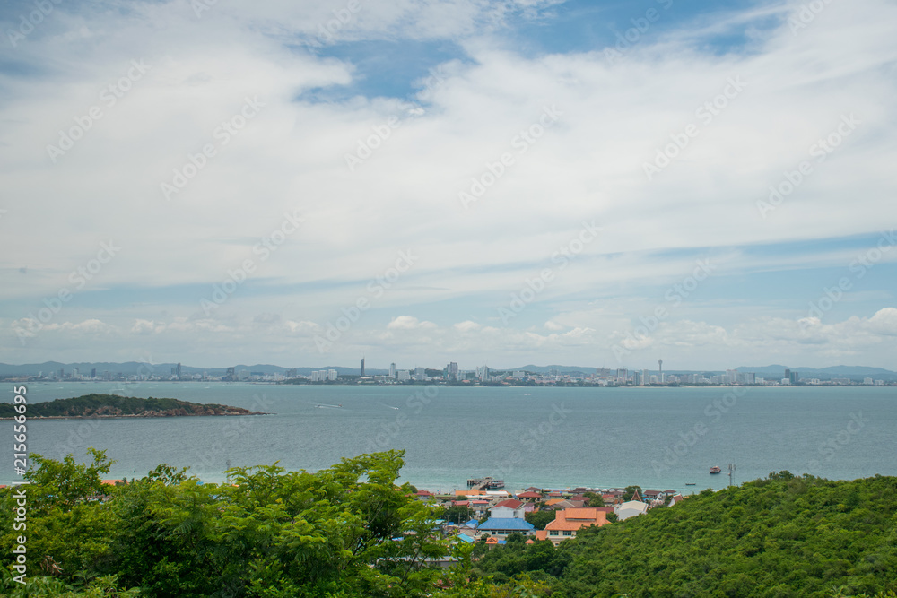 View from Koh Lan Island to Pattya City coast