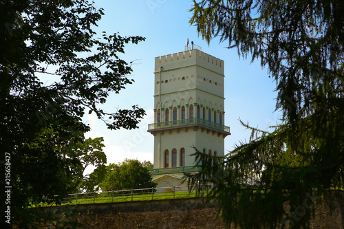 ancient white castle tower