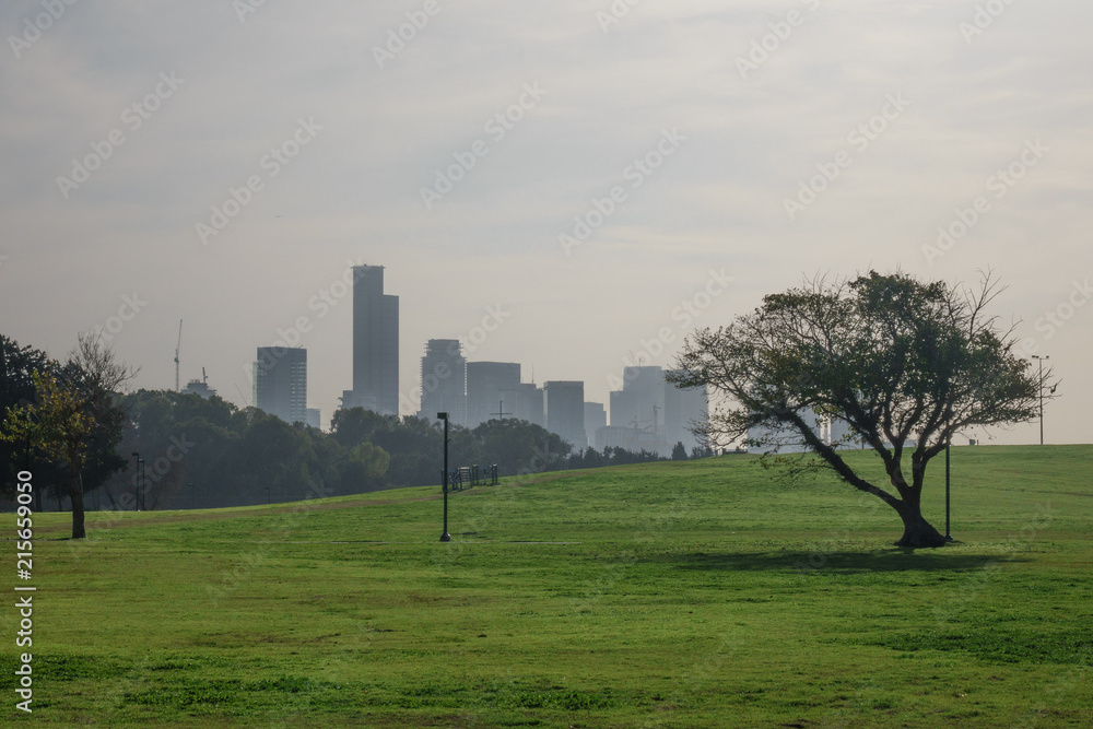 View of Yarkon Park, Tel Aviv, Israel View of Yarkon Park, Tel Aviv, Israel