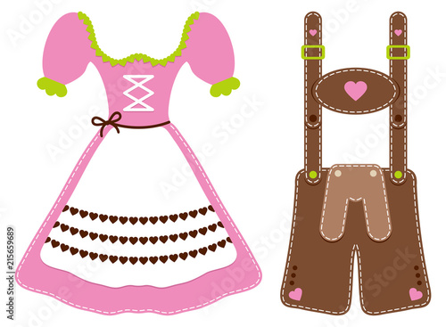 Dirndl & Leather Trousers Green