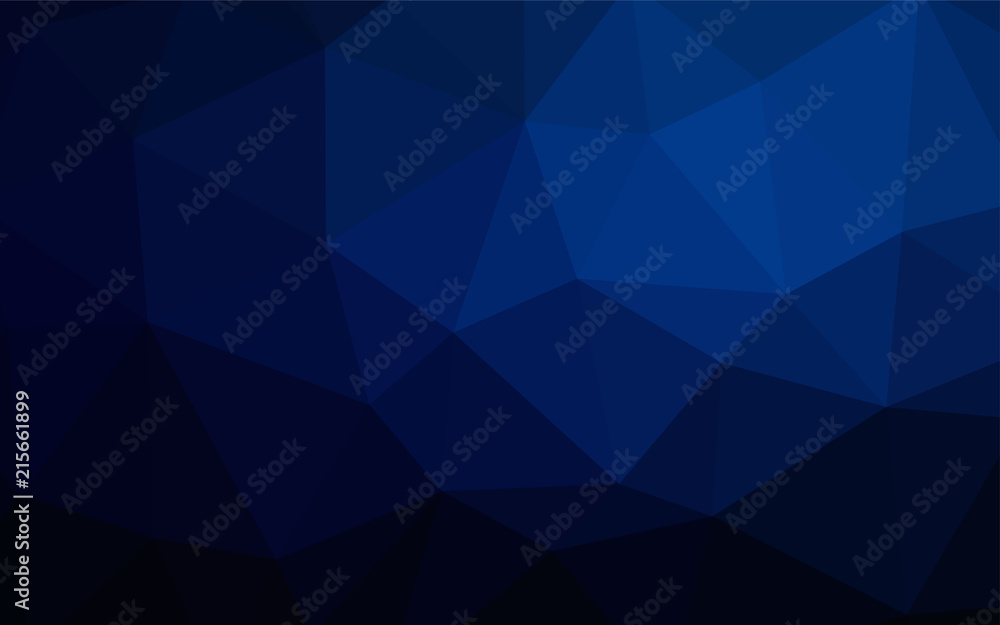 Dark BLUE vector gradient triangles pattern. Dark BLUE vector gradient triangles pattern.