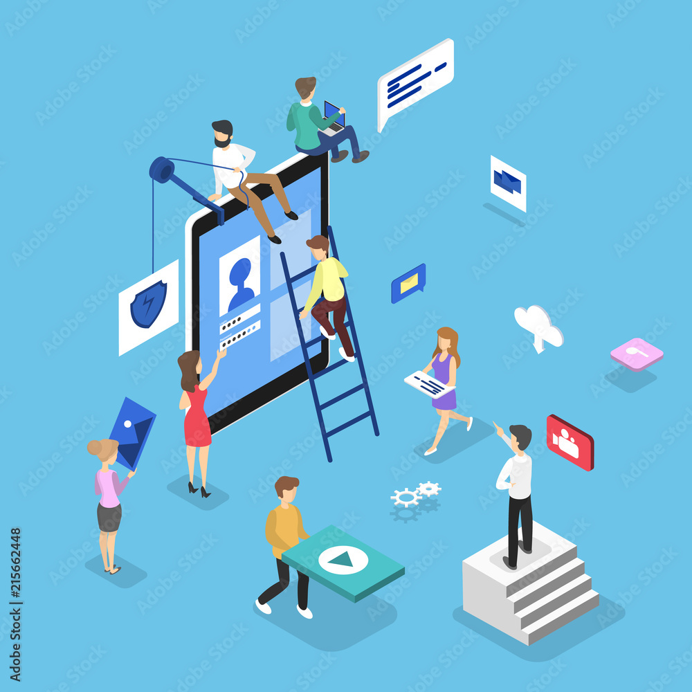 People building mobile website People building mobile website