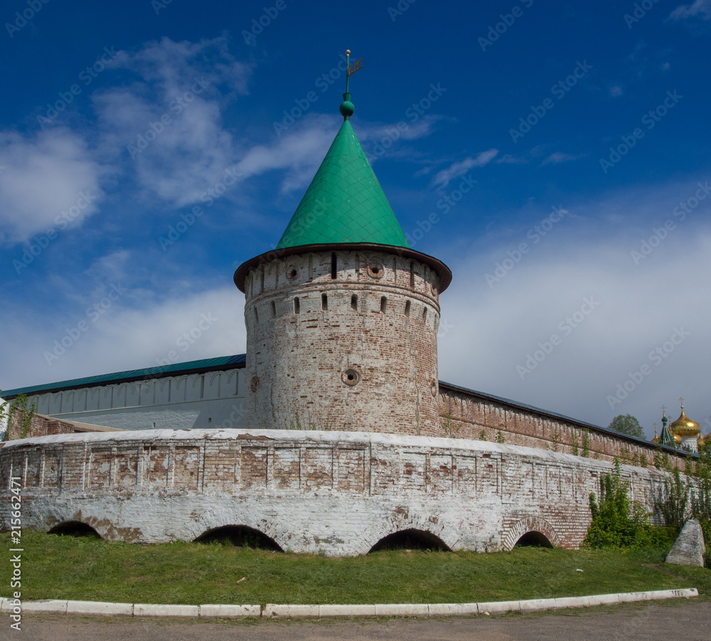 Old Tower of Monastery in Russia