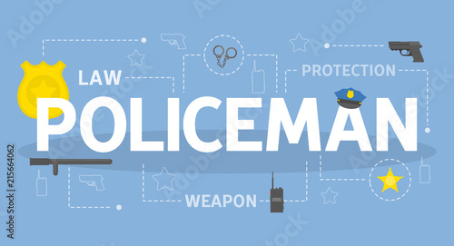 Policeman concept illustration