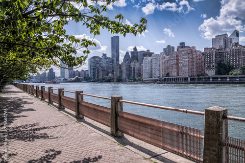 New york city skyline of midtown Manhattan and a path © blueskies9
