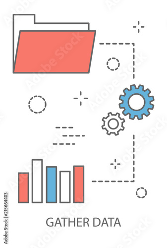 Gathering data concept