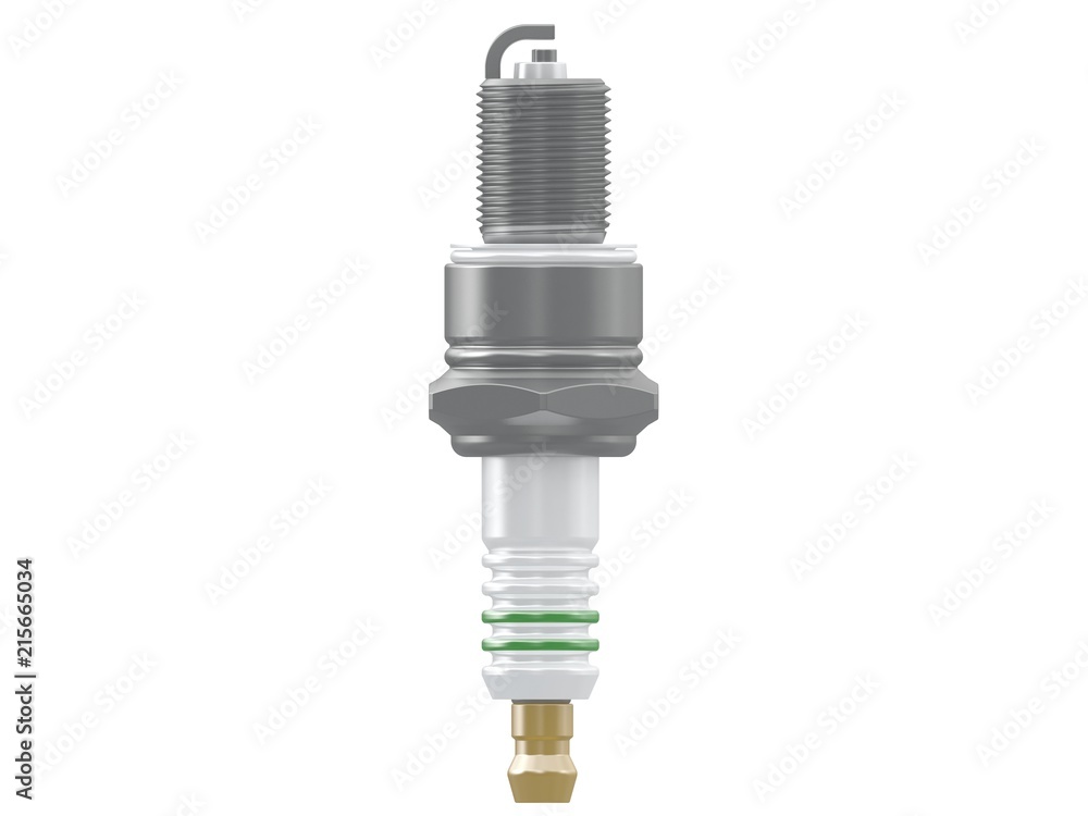 spark or sparking plug from a car isolated on a white background 3d rendering spark or sparking plug from a car isolated on a white background 3d rendering