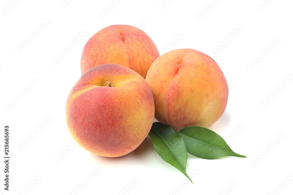 Peaches isolated on white Peaches isolated on white