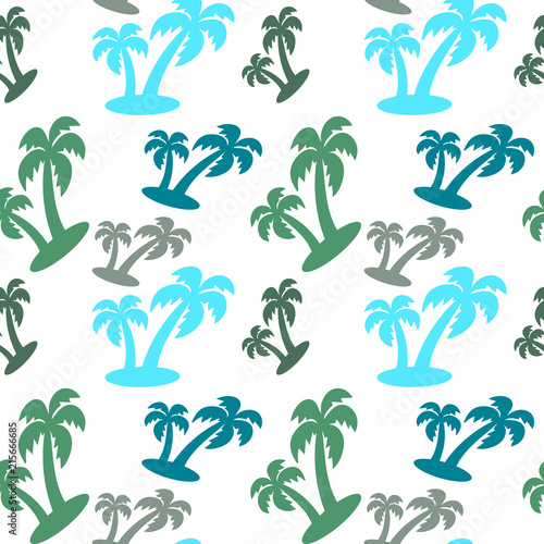 Palm tree seamless pattern vector illustration.Can be used for wallpaper,fabric, web page background, surface textures.