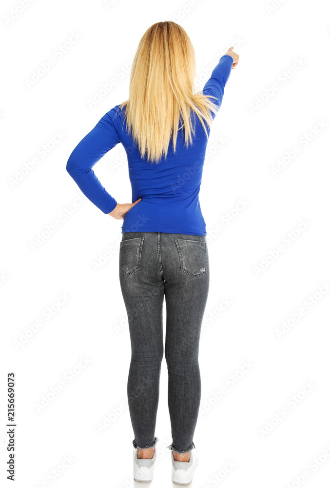 Finger showing on side. Finger showing on side.