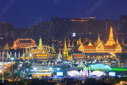 His Majesty King Maha Vajiralongkorn Bodindradebayavarangkun's birthday Celebration at Sanamluang and Wat Phra Keaw in Behind side