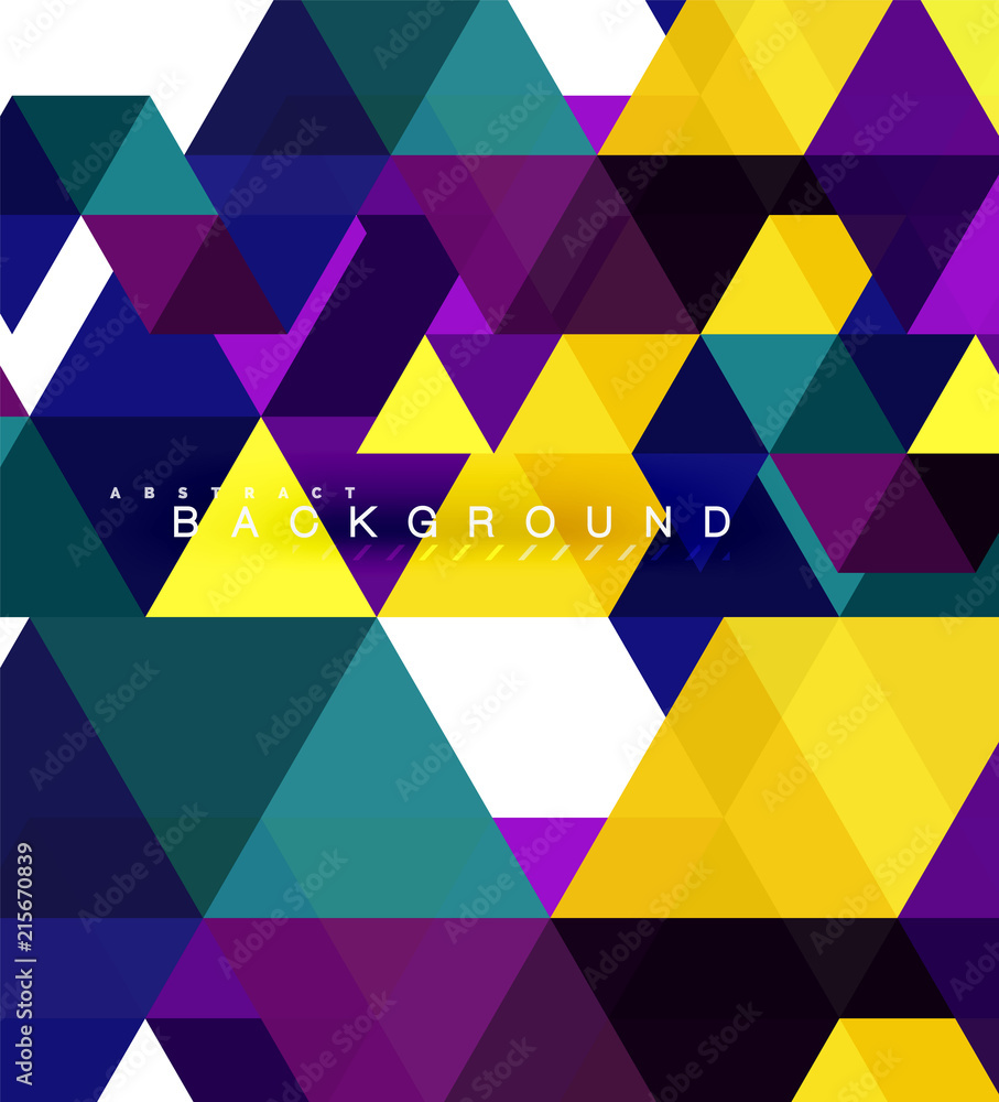 Multicolored triangles abstract background, mosaic tiles concept Multicolored triangles abstract background, mosaic tiles concept