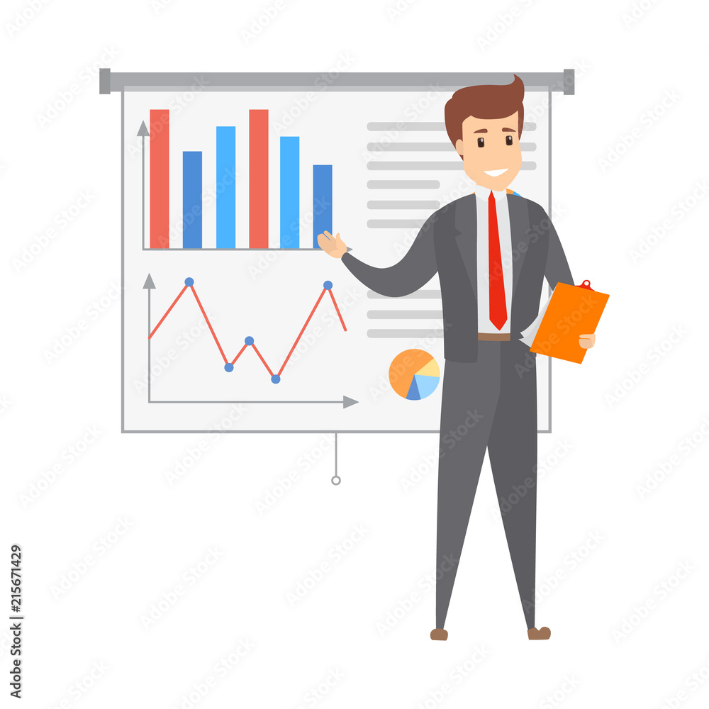Businessman making presentation Businessman making presentation