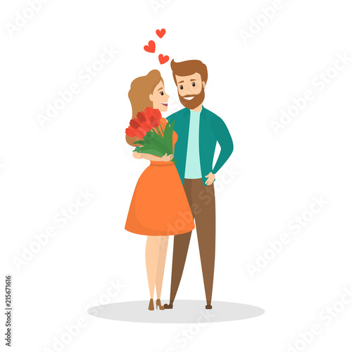 Young romantic couple on a date