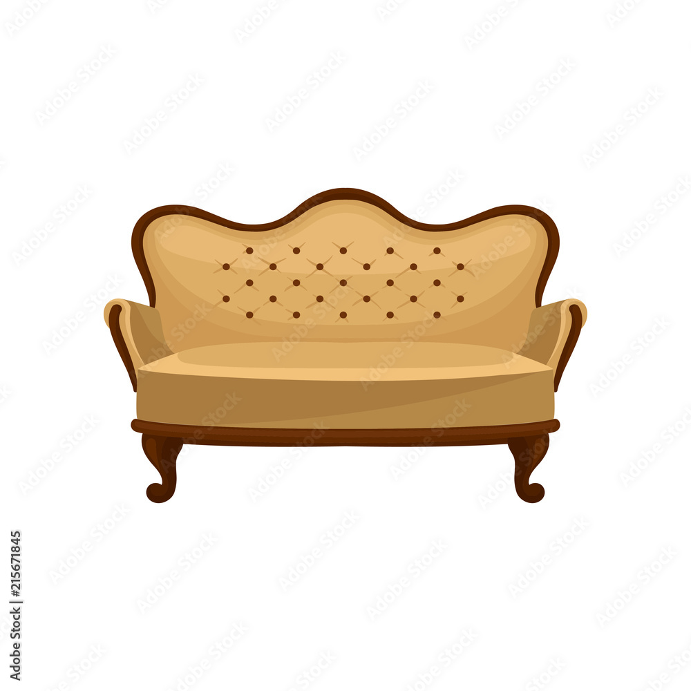 Antique Sofa With Wood Trim Matttroy