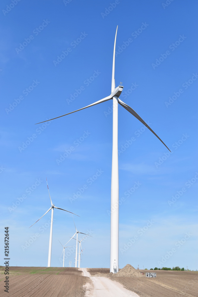 Construction site of wind farm in Alibunar, Serbia Construction site of wind farm in Alibunar, Serbia