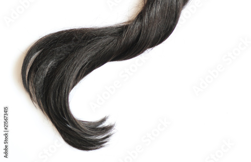 Hair concept close up, white background