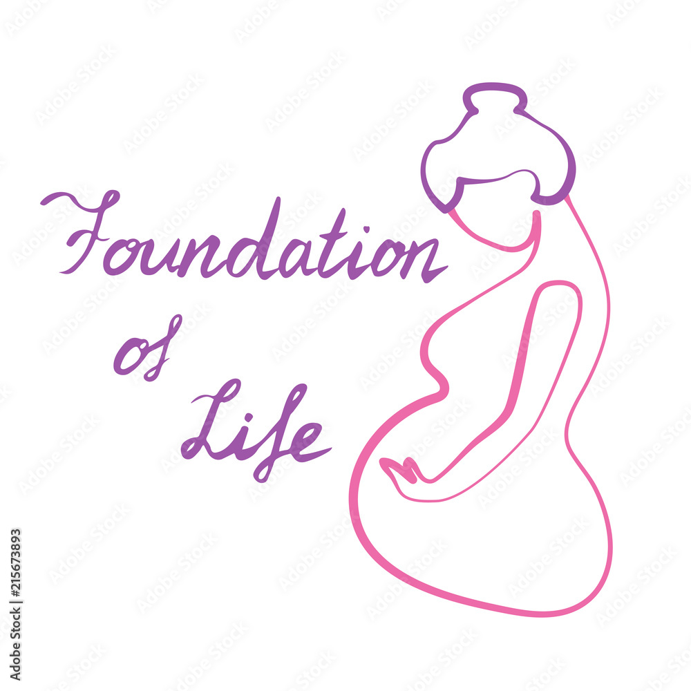Pregnant woman silhouette vector illustartion Pregnant woman silhouette vector illustartion