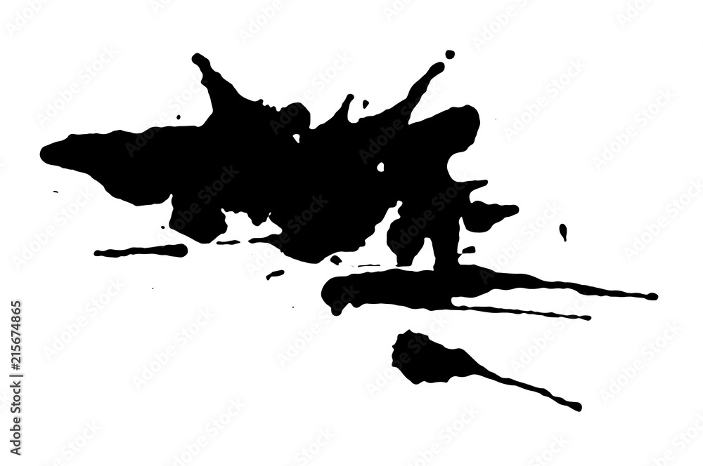 Black ink splash Black ink splash