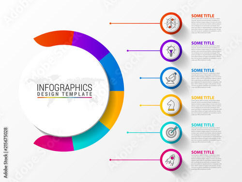 Infographic design template. Creative concept with 6 steps