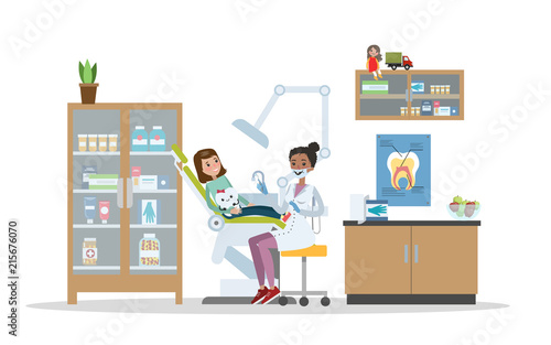 Child in dental clinic