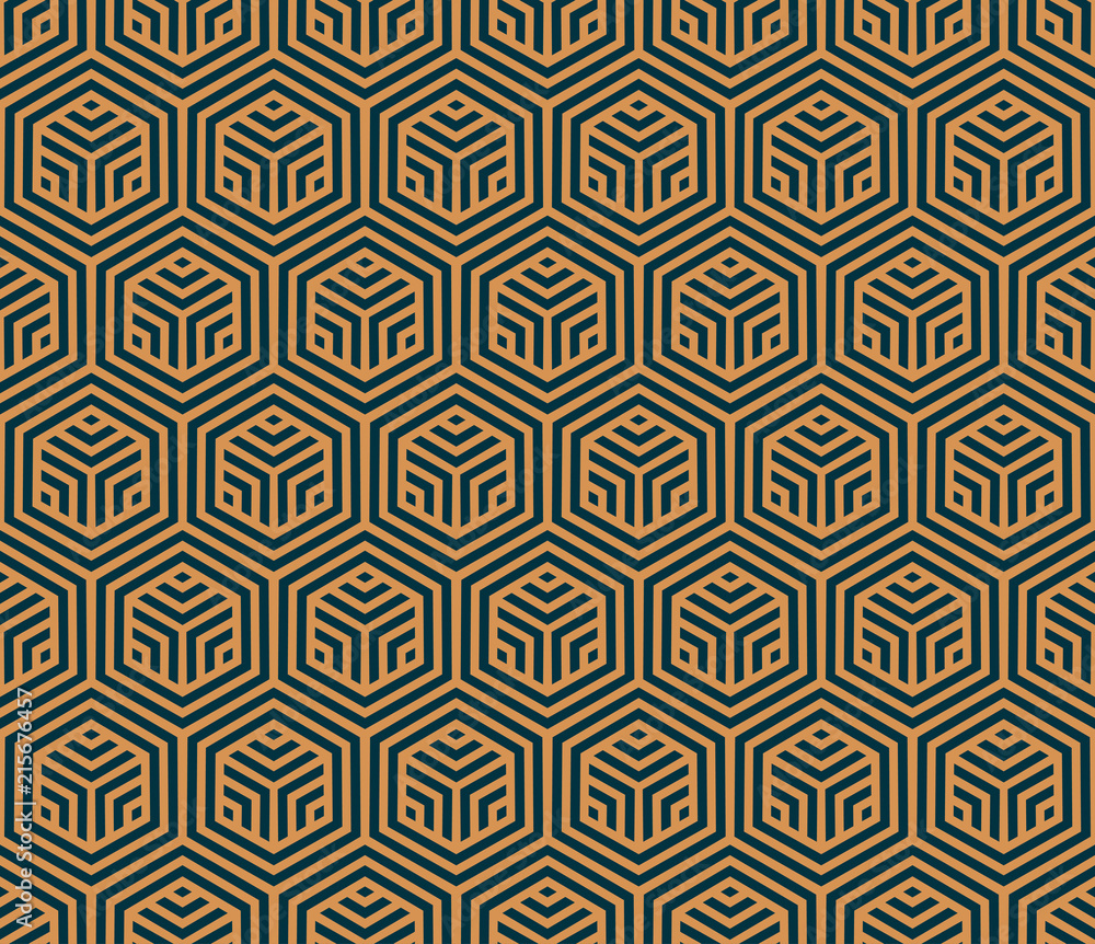 Vector seamless pattern. Modern stylish abstract texture. Repeating geometric tiles from striped elements