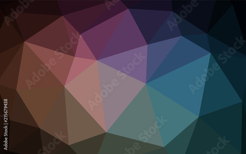 Dark Blue  Red vector triangle mosaic cover.